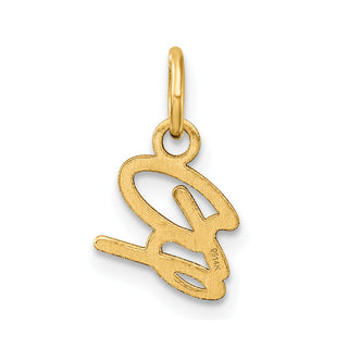 14K Yellow Gold Uppercase Letter B Initial Charm