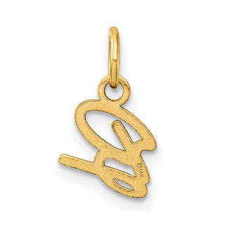 14K Yellow Gold Uppercase Letter B Initial Charm