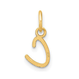 14K Yellow Gold Uppercase Letter C Initial Charm