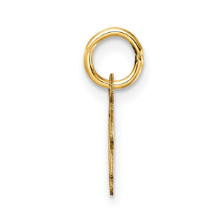 14K Yellow Gold Uppercase Letter D Initial Charm