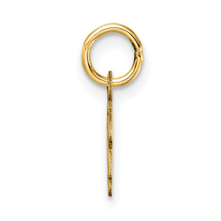 14K Yellow Gold Uppercase Letter D Initial Charm