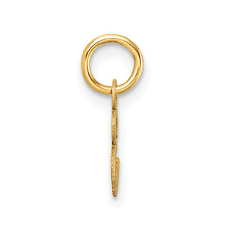 14K Yellow Gold Uppercase Letter E Initial Charm