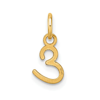 14K Yellow Gold Uppercase Letter E Initial Charm