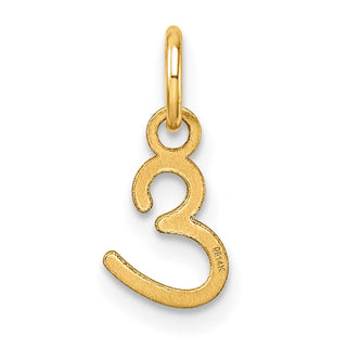 14K Yellow Gold Uppercase Letter E Initial Charm