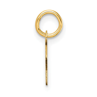 14K Yellow Gold Uppercase Letter F Initial Charm