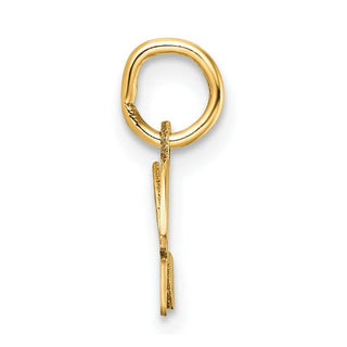 14K Yellow Gold Uppercase Letter H Initial Charm