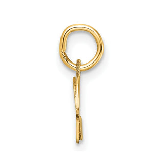 14K Yellow Gold Uppercase Letter H Initial Charm