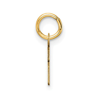 14K Yellow Gold Uppercase Letter I Initial Charm