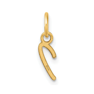 14K Yellow Gold Uppercase Letter I Initial Charm