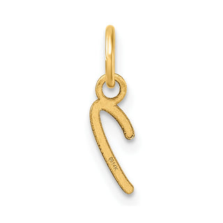 14K Yellow Gold Uppercase Letter I Initial Charm