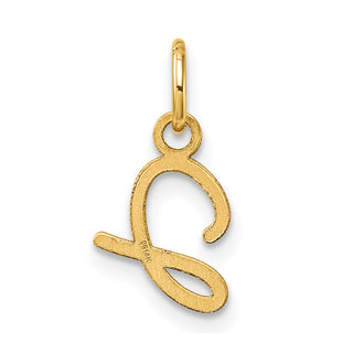 14K Yellow Gold Uppercase Letter J Initial Charm