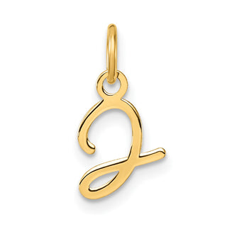 14K Yellow Gold Uppercase Letter J Initial Charm