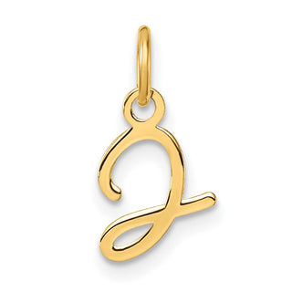 14K Yellow Gold Uppercase Letter J Initial Charm