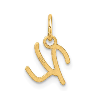 14K Yellow Gold Uppercase Letter K Initial Charm