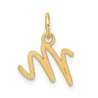 14K Yellow Gold Uppercase Letter M Initial Charm