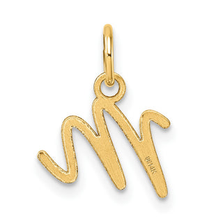14K Yellow Gold Uppercase Letter M Initial Charm