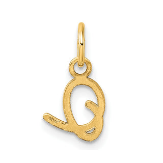 14K Yellow Gold Uppercase Letter O Initial Charm