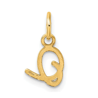14K Yellow Gold Uppercase Letter O Initial Charm