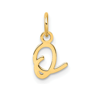 14K Yellow Gold Uppercase Letter O Initial Charm