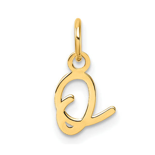 14K Yellow Gold Uppercase Letter O Initial Charm