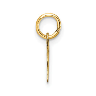 14K Yellow Gold Uppercase Letter P Initial Charm