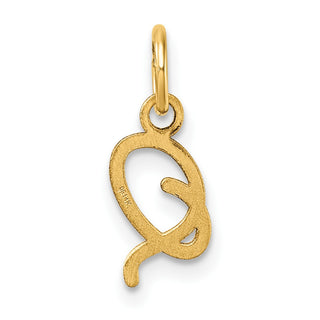 14K Yellow Gold Uppercase Letter Q Initial Charm