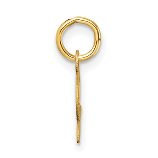 14K Yellow Gold Uppercase Letter S Initial Charm