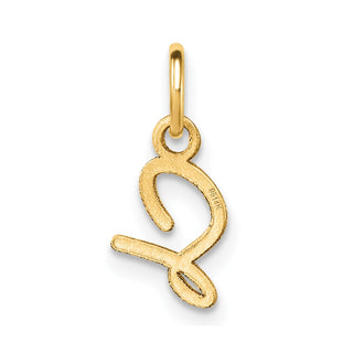 14K Yellow Gold Uppercase Letter S Initial Charm