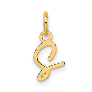 14K Yellow Gold Uppercase Letter S Initial Charm