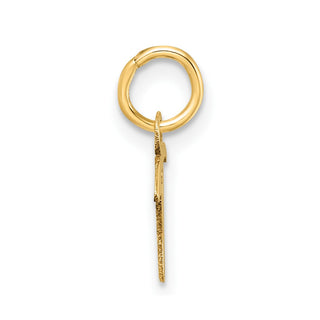 14K Yellow Gold Uppercase Letter T Initial Charm