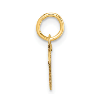 14K Yellow Gold Uppercase Letter T Initial Charm