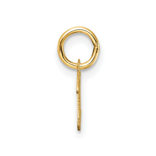 14K Yellow Gold Uppercase Letter U Initial Charm