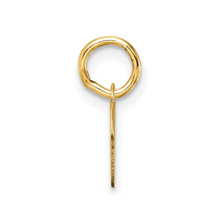 14K Yellow Gold Uppercase Letter V Initial Charm