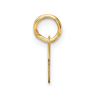 14K Yellow Gold Uppercase Letter V Initial Charm