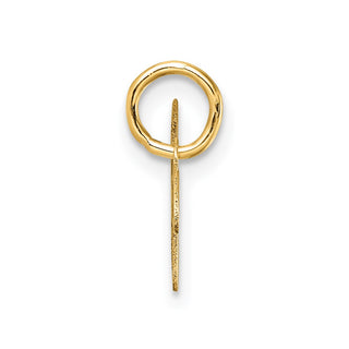 14K Yellow Gold Uppercase Letter W Initial Charm