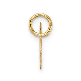 14K Yellow Gold Uppercase Letter W Initial Charm