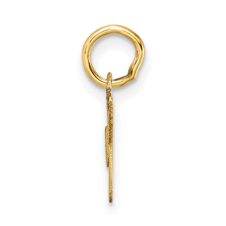 14K Yellow Gold Uppercase Letter X Initial Charm