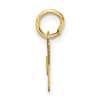 14K Yellow Gold Uppercase Letter X Initial Charm