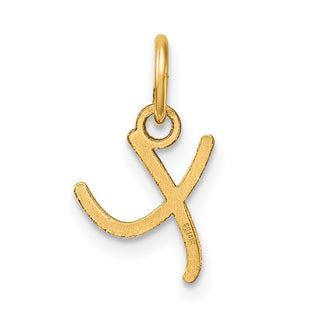 14K Yellow Gold Uppercase Letter X Initial Charm