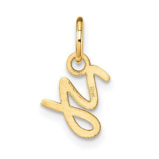 14K Yellow Gold Uppercase Letter Y Initial Charm