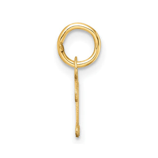 14K Yellow Gold Uppercase Letter Z Initial Charm