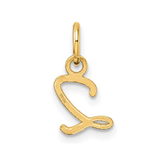 14K Yellow Gold Uppercase Letter Z Initial Charm