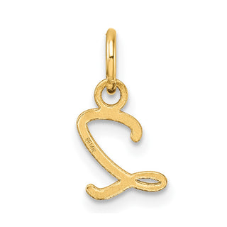 14K Yellow Gold Uppercase Letter Z Initial Charm