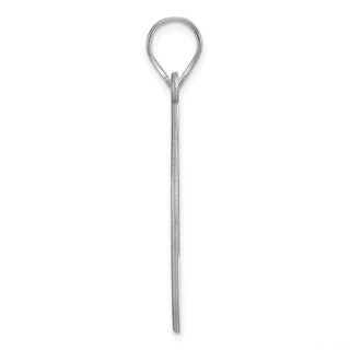 Sterling Silver Rhodium-plated Brushed I LOVE YOU TO THE MOON AND BACK Pendant