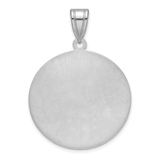Sterling Silver Rhodium-plated Brushed I LOVE YOU TO THE MOON AND BACK Pendant