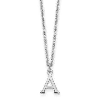 14k White Gold Cutout Letter A Initial Necklace