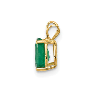 14k Yellow Gold Emerald Pendant