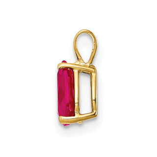 14k Yellow Gold Ruby Pendant