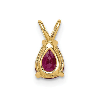 14k Yellow Gold Ruby Pendant