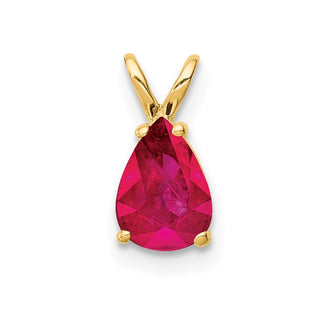 14k Yellow Gold Ruby Pendant